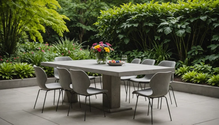 fabriquer table béton extérieur