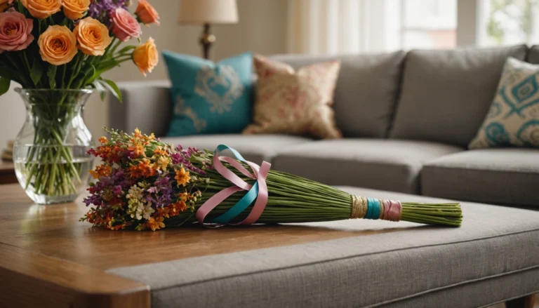 balai décoré pour la fête du bouquet